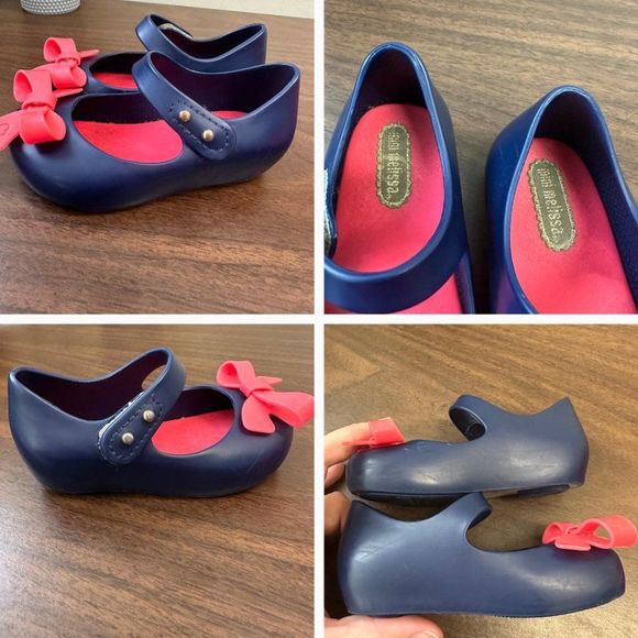 Bundle of 2 Pairs Authentic Mini Melissa Toddler Mary Jane Shoes - Picture 4 of 9